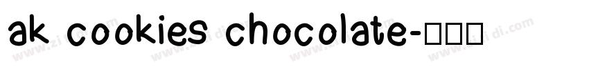 ak cookies chocolate字体转换